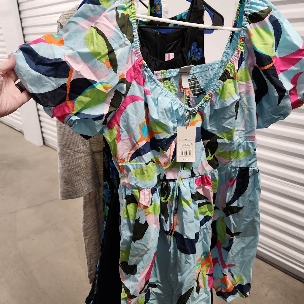 New with tags puff sleeve spring dress from target. Floral print mini length